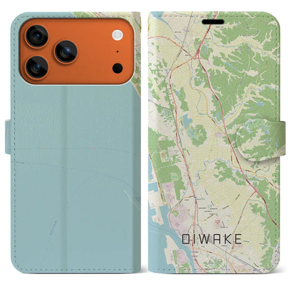 【追分（秋田県）】地図柄iPhoneケース（手帳タイプ）