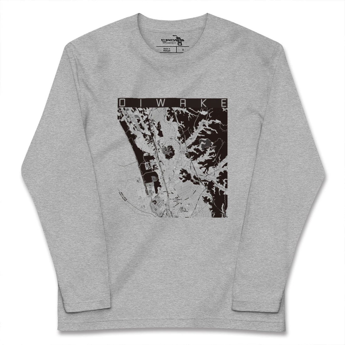 【追分(秋田県)】地図柄ロングスリーブTシャツ