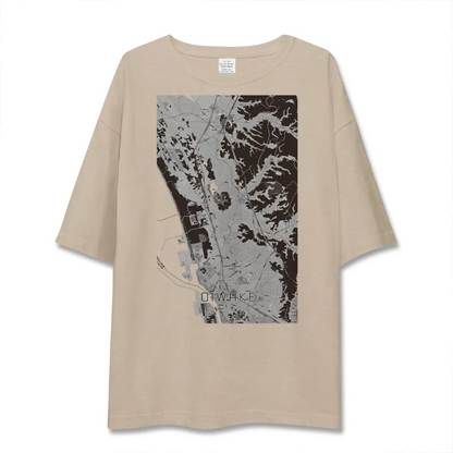 【追分（秋田県）】地図柄ビッグシルエットTシャツ