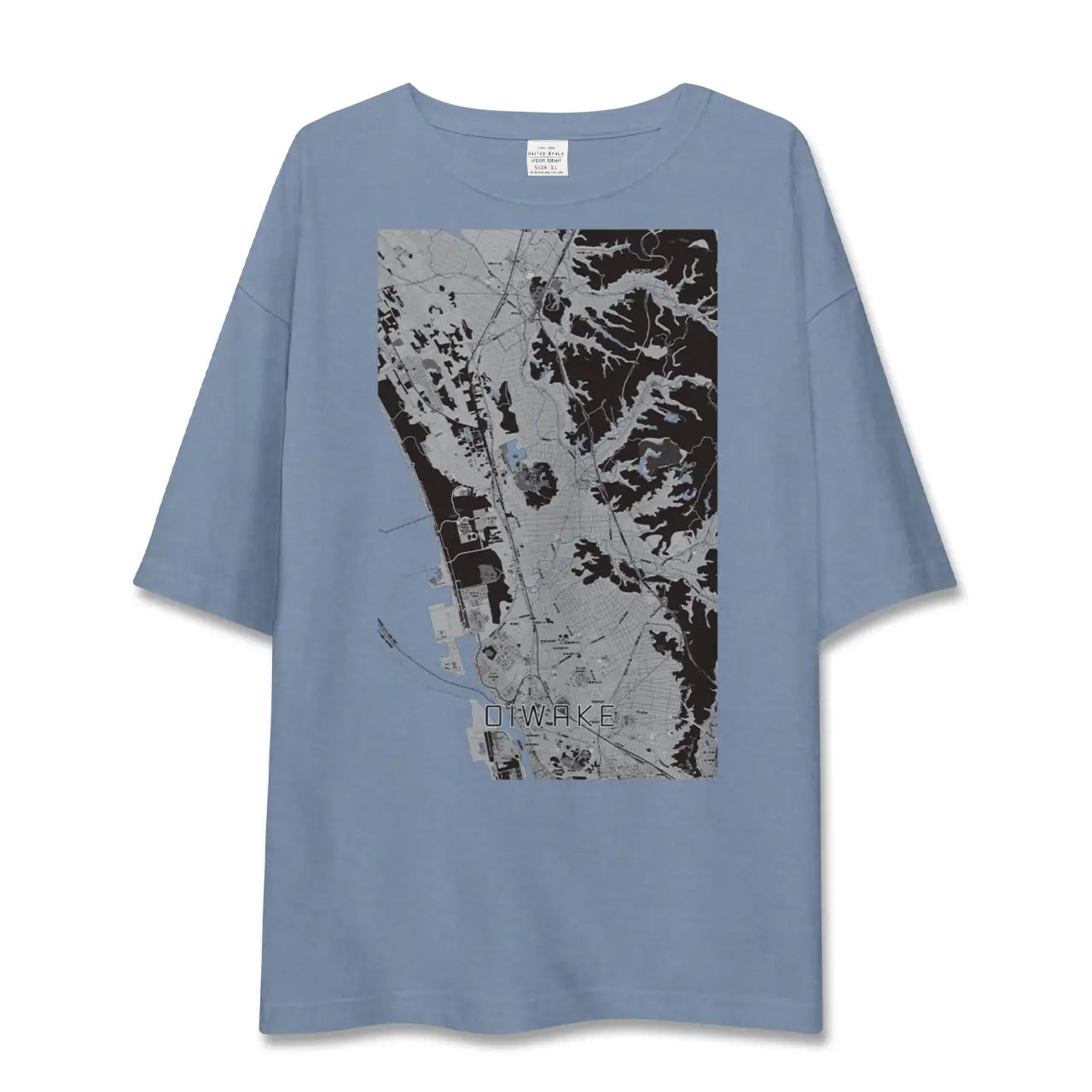 【追分（秋田県）】地図柄ビッグシルエットTシャツ