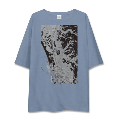 【追分（秋田県）】地図柄ビッグシルエットTシャツ