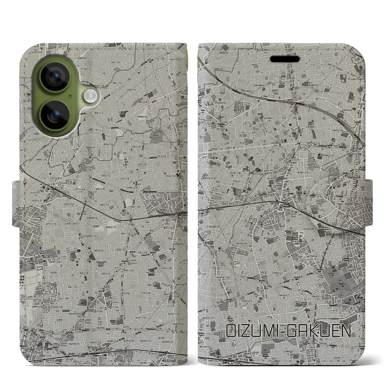 【大泉学園（東京都）】地図柄iPhoneケース（手帳タイプ）