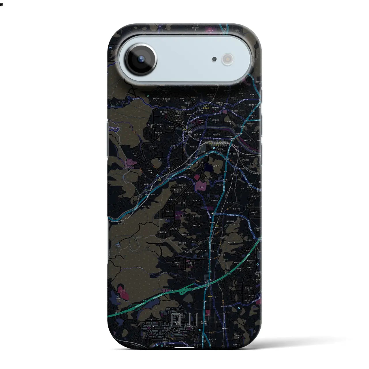 【王寺（奈良県）】地図柄iPhoneケース（バックカバータイプ）