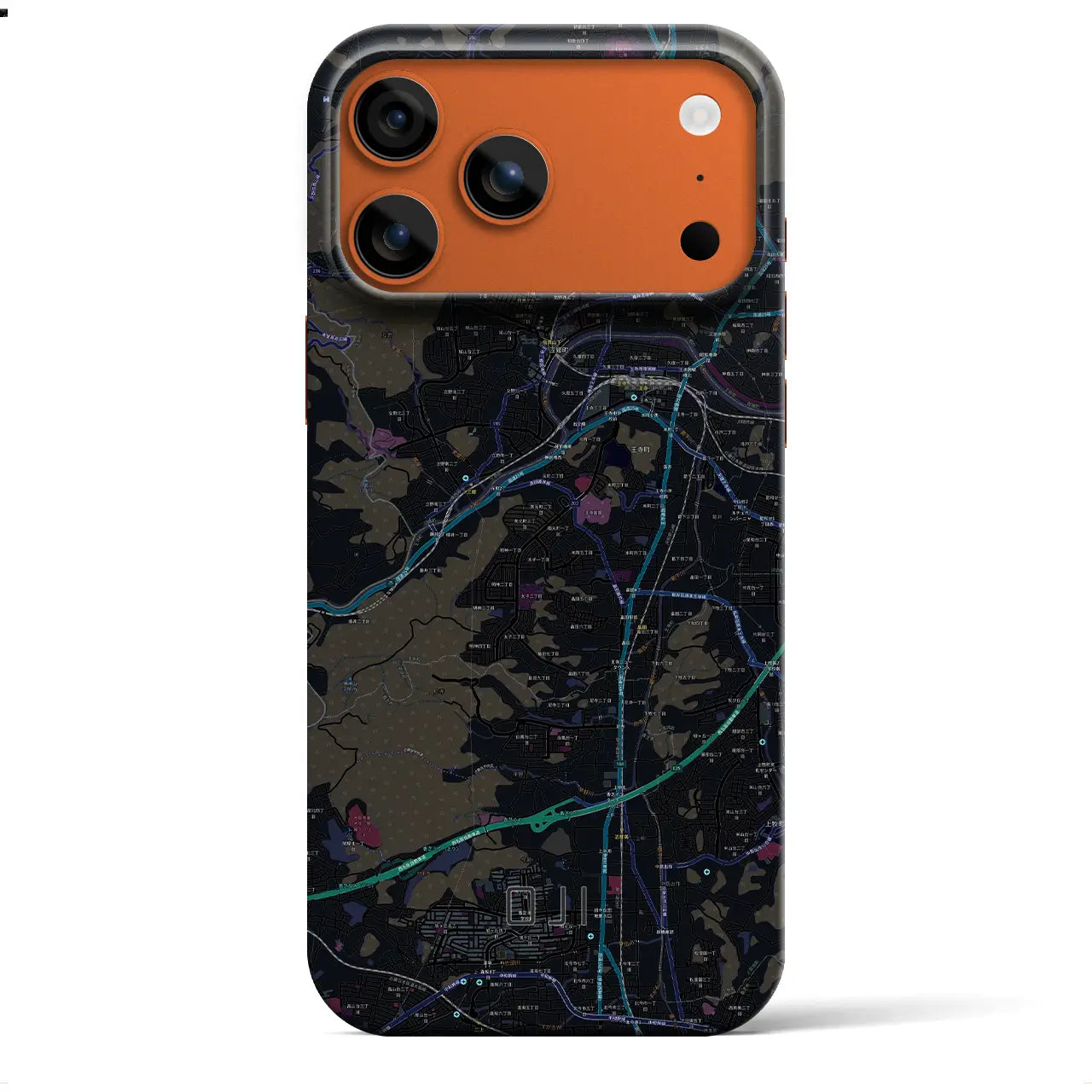 【王寺（奈良県）】地図柄iPhoneケース（バックカバータイプ）