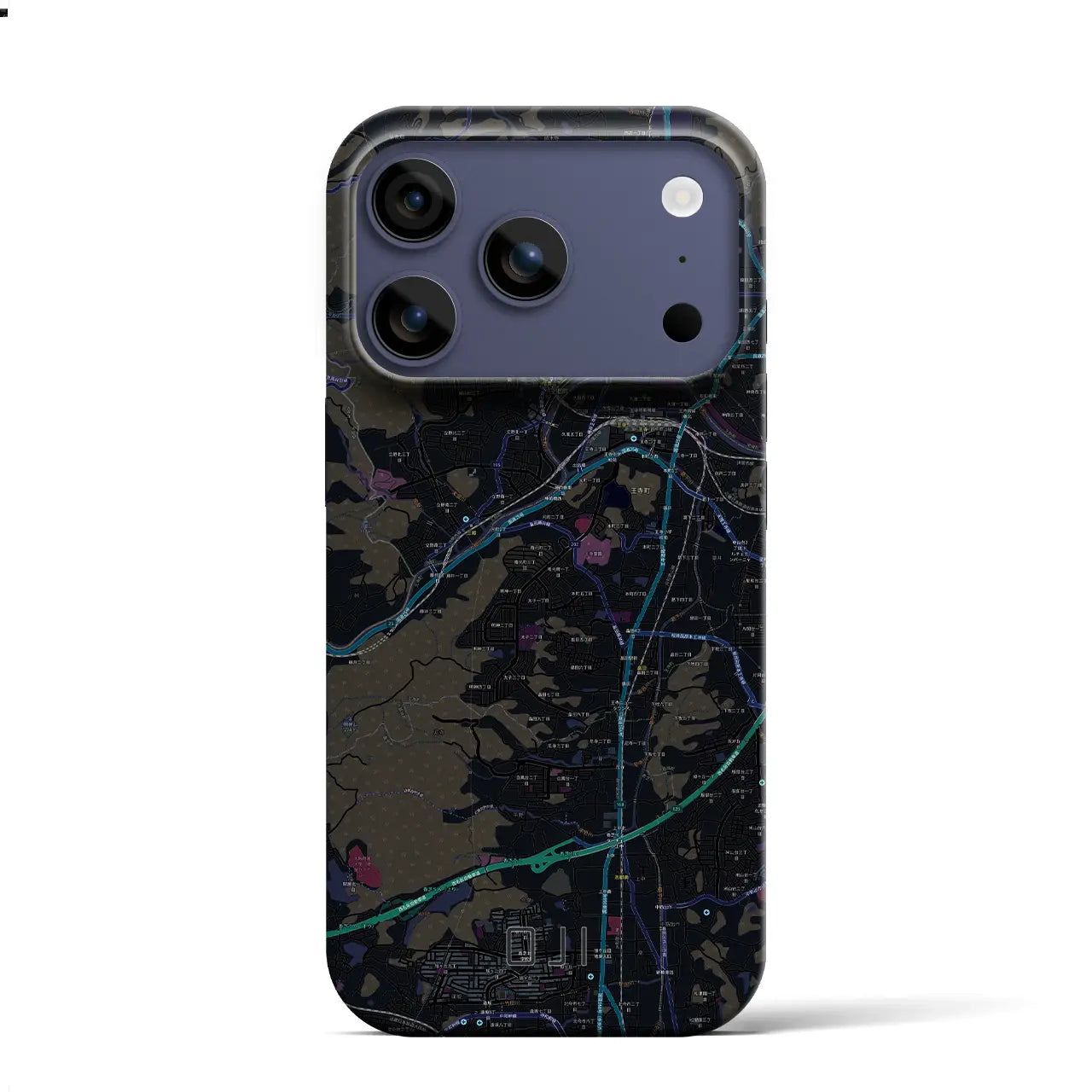 【王寺（奈良県）】地図柄iPhoneケース（バックカバータイプ）