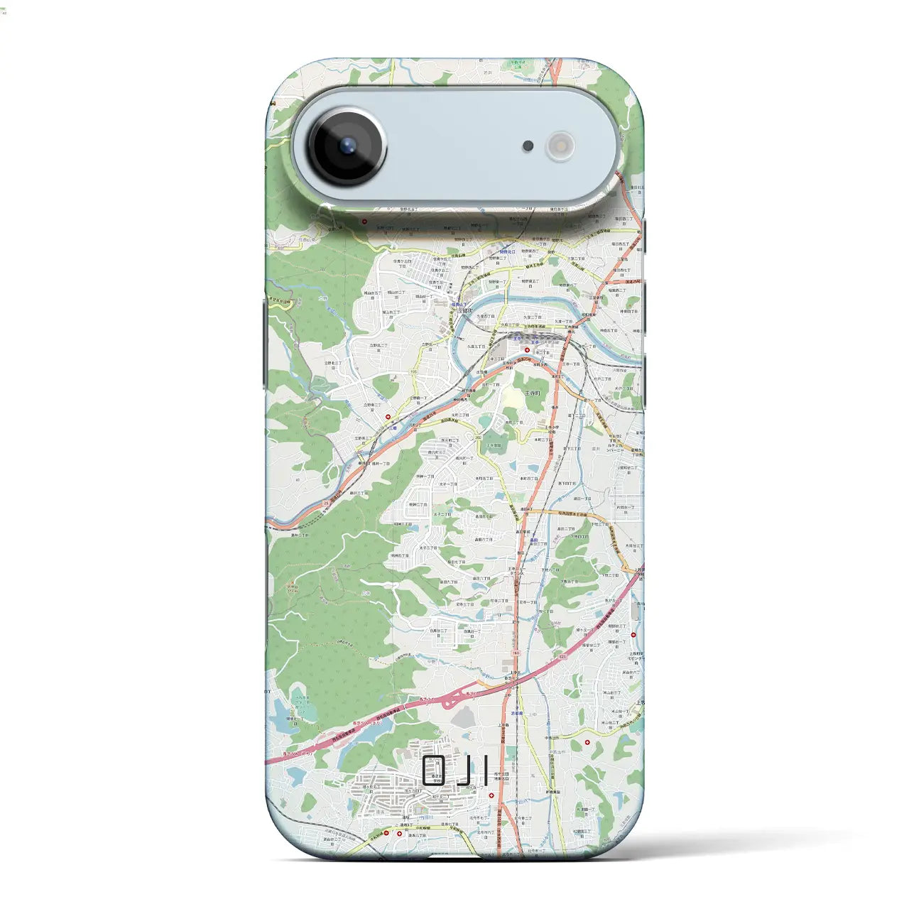 【王寺（奈良県）】地図柄iPhoneケース（バックカバータイプ）