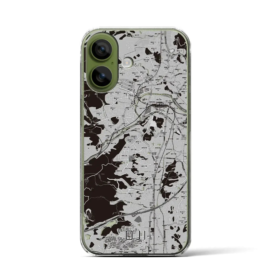 【王寺(奈良県)】地図柄iPhoneケース(クリアタイプ)モノトーン・iPhone 17 Pro Max 用