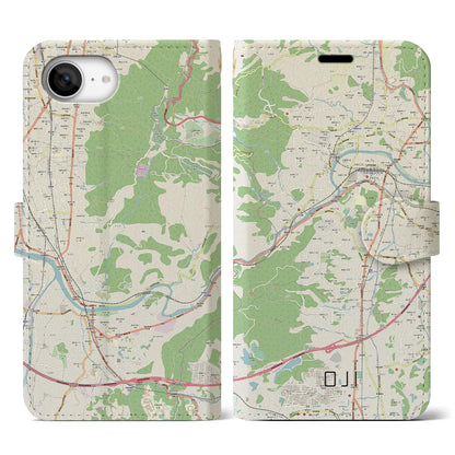 【王寺（奈良県）】地図柄iPhoneケース（手帳タイプ）