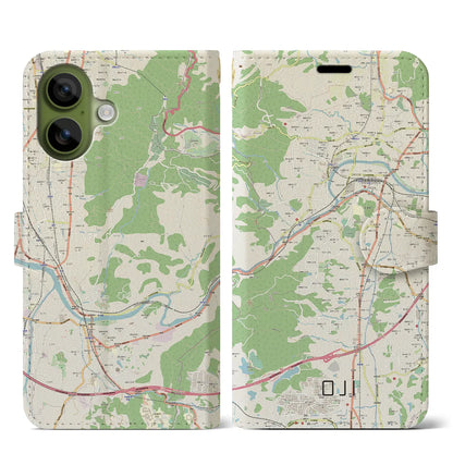 【王寺（奈良県）】地図柄iPhoneケース（手帳タイプ）