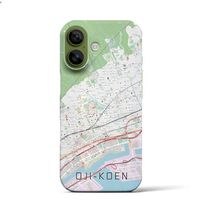 【王子公園（兵庫県）】地図柄iPhoneケース（バックカバータイプ）