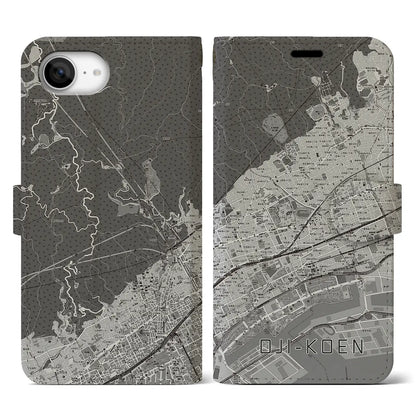 【王子公園（兵庫県）】地図柄iPhoneケース（手帳タイプ）