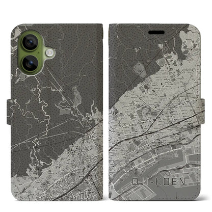 【王子公園（兵庫県）】地図柄iPhoneケース（手帳タイプ）