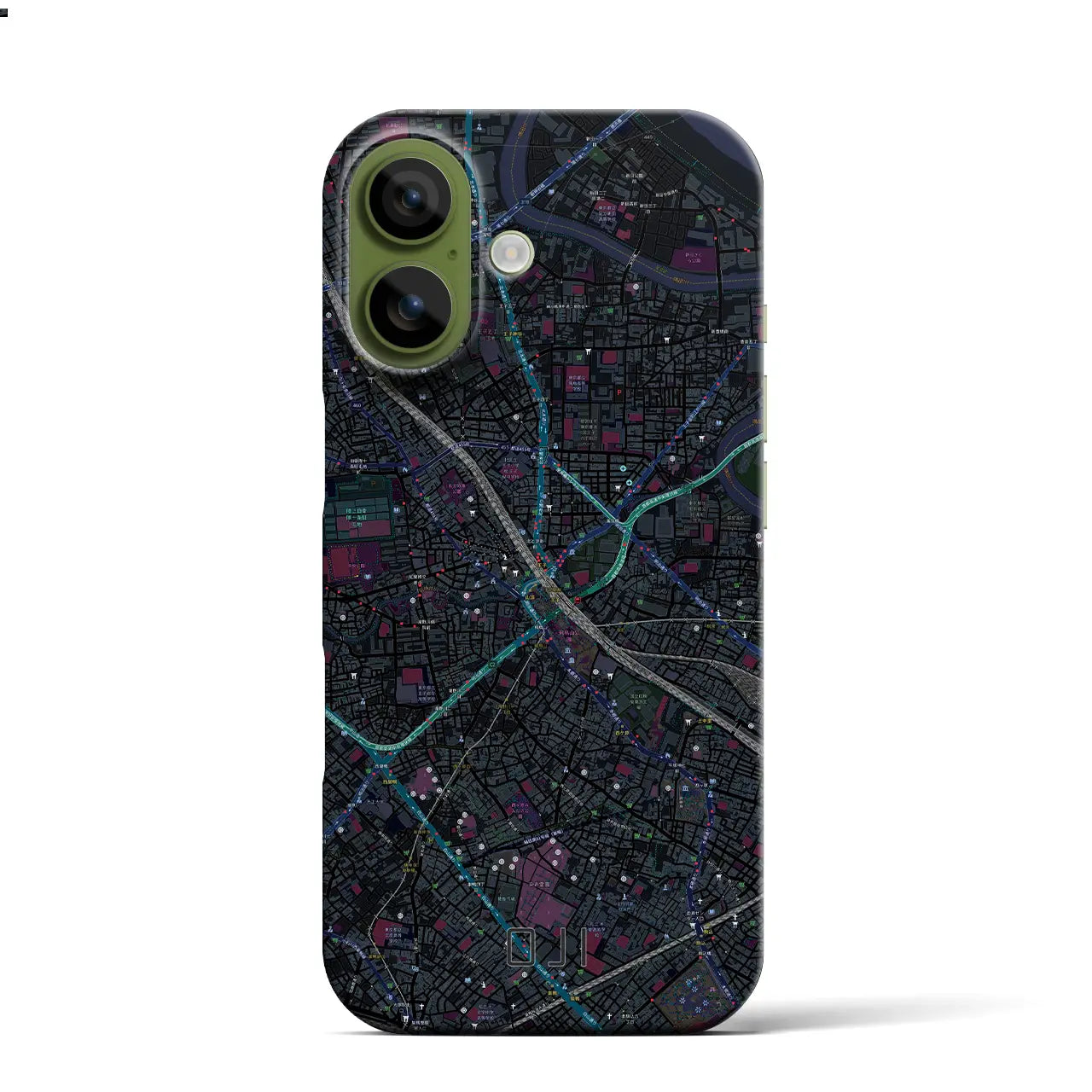 【王子（東京都）】地図柄iPhoneケース（バックカバータイプ）