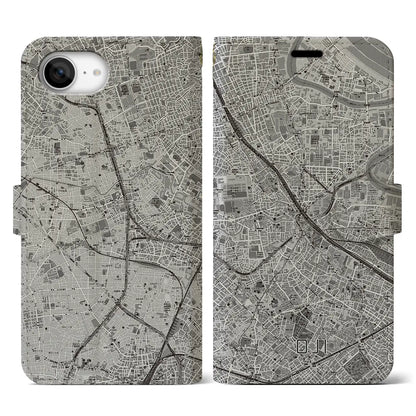 【王子（東京都）】地図柄iPhoneケース（手帳タイプ）