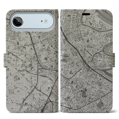 【王子（東京都）】地図柄iPhoneケース（手帳タイプ）