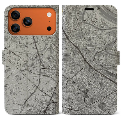 【王子（東京都）】地図柄iPhoneケース（手帳タイプ）