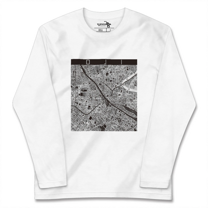 【王子（東京都）】地図柄ロングスリーブTシャツ