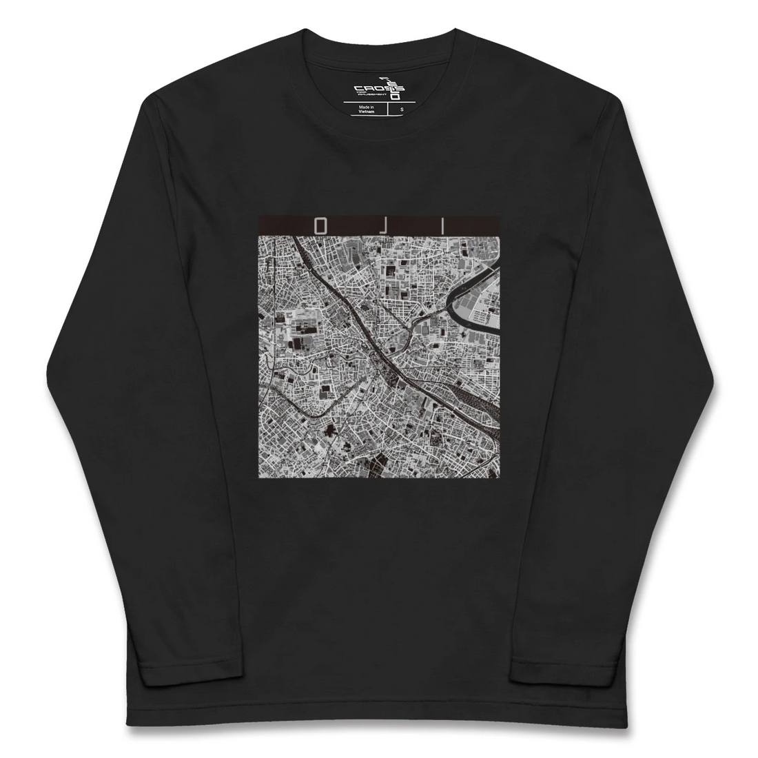 【王子(東京都)】地図柄ロングスリーブTシャツ