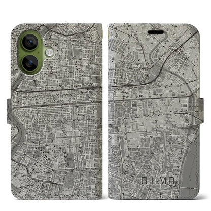 【大島（東京都）】地図柄iPhoneケース（手帳タイプ）