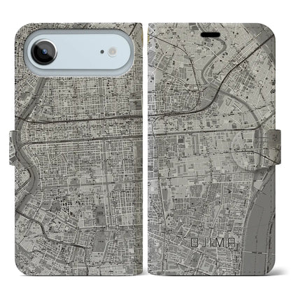 【大島（東京都）】地図柄iPhoneケース（手帳タイプ）