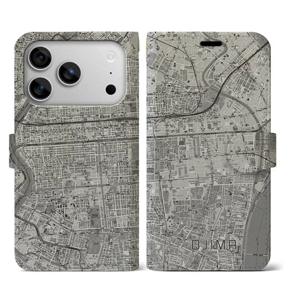 【大島（東京都）】地図柄iPhoneケース（手帳タイプ）