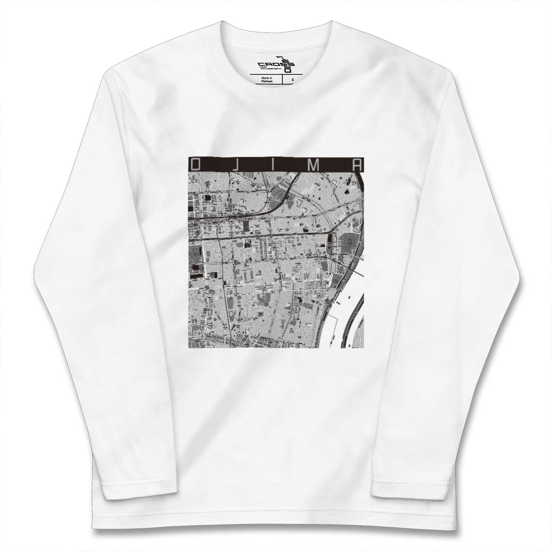 【大島（東京都）】地図柄ロングスリーブTシャツ
