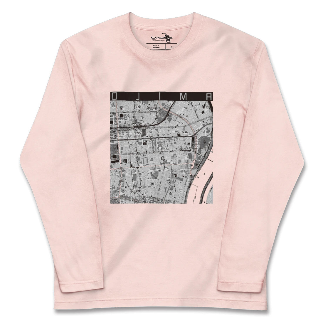 【大島(東京都)】地図柄ロングスリーブTシャツ