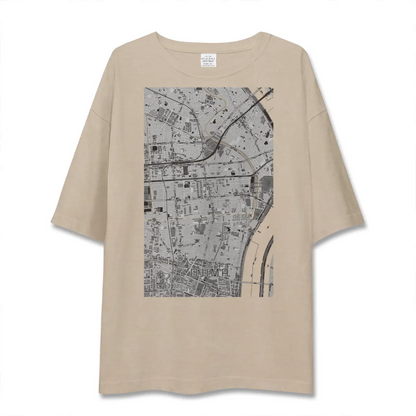 【大島（東京都）】地図柄ビッグシルエットTシャツ