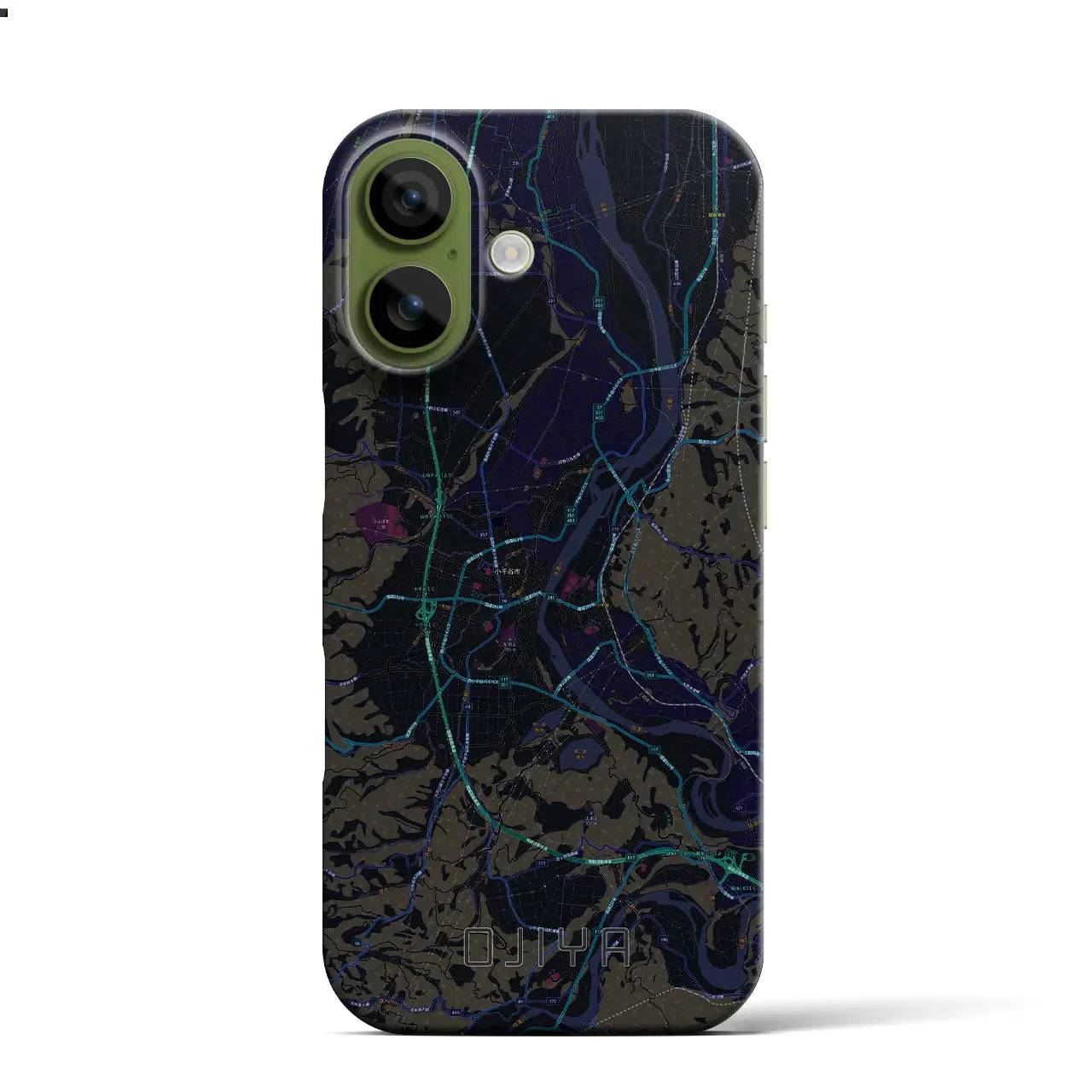 【小千谷（新潟県）】地図柄iPhoneケース（バックカバータイプ）