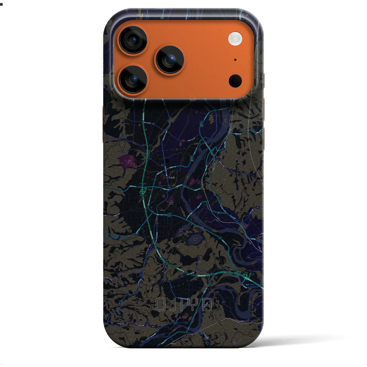 【小千谷（新潟県）】地図柄iPhoneケース（バックカバータイプ）