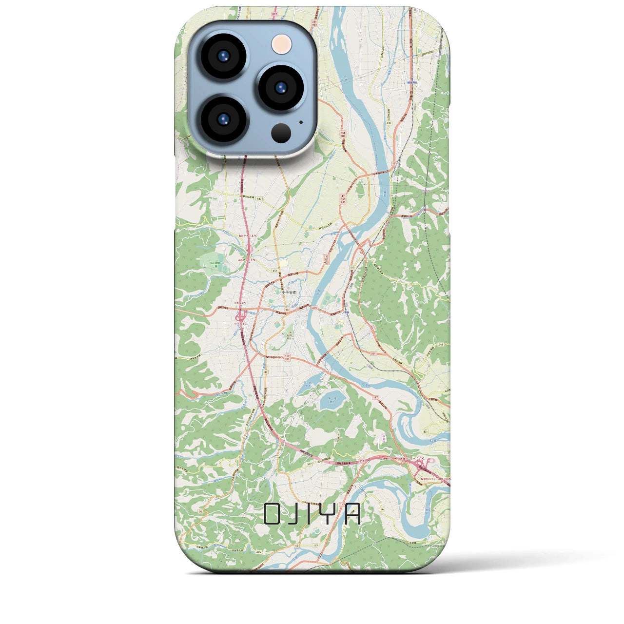 【小千谷（新潟県）】地図柄iPhoneケース（バックカバータイプ）