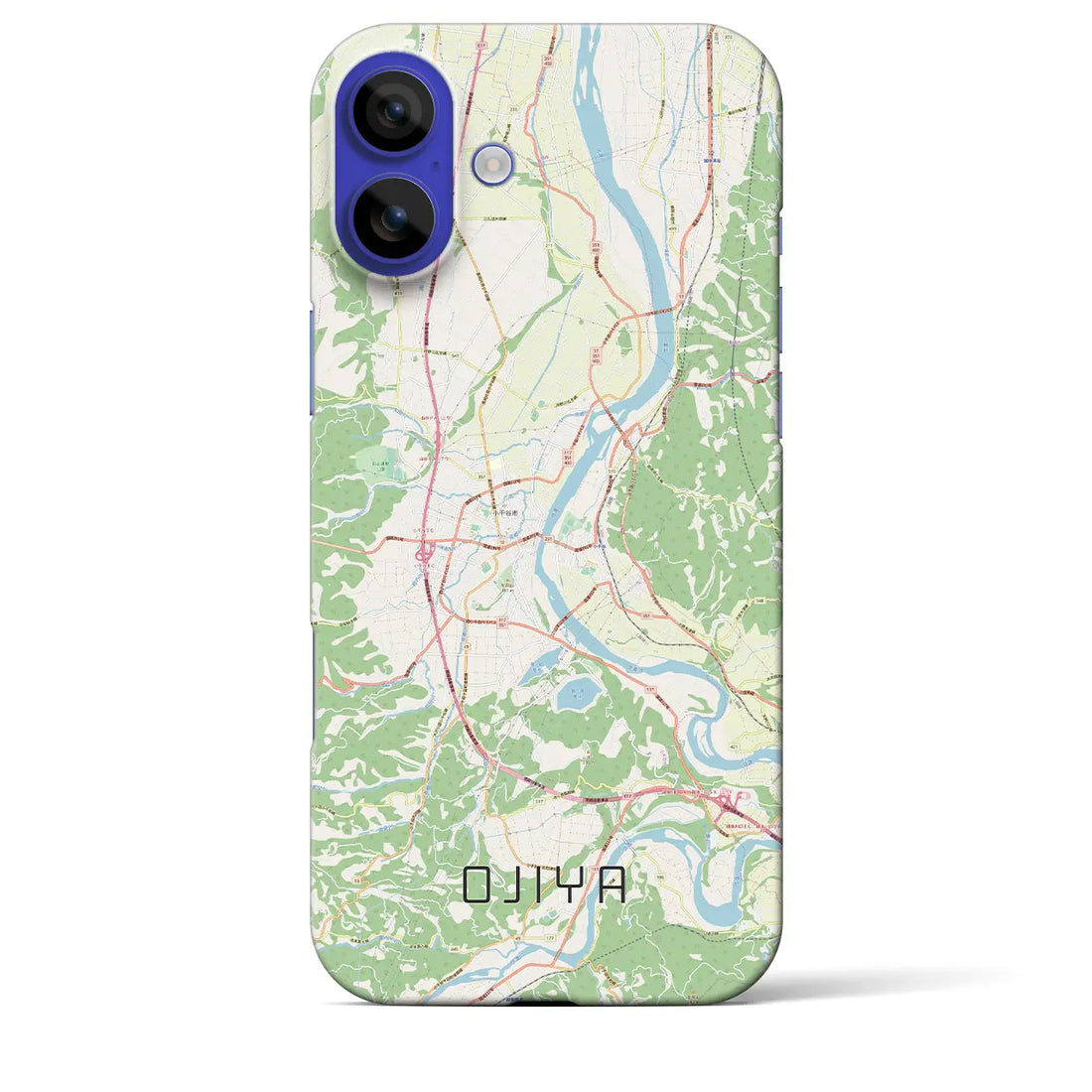 【小千谷(新潟県)】地図柄iPhoneケース(バックカバータイプ)ナチュラル・iPhone 16 Pro Max 用