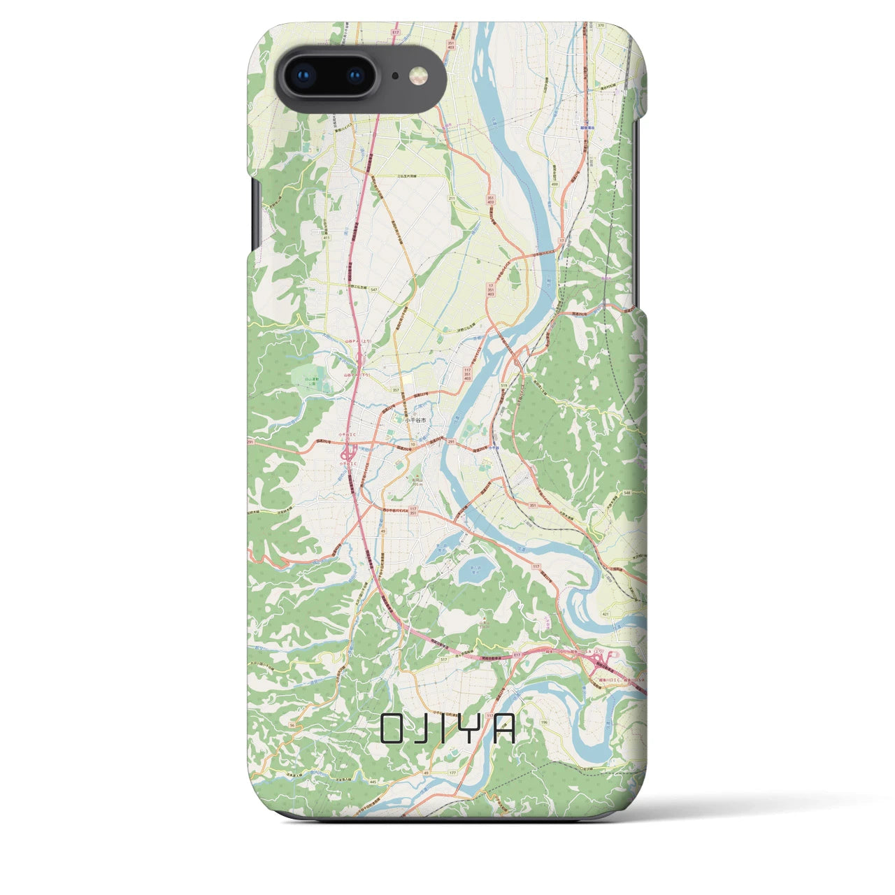 【小千谷（新潟県）】地図柄iPhoneケース（バックカバータイプ）