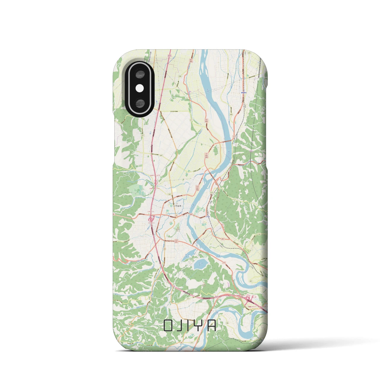 【小千谷（新潟県）】地図柄iPhoneケース（バックカバータイプ）