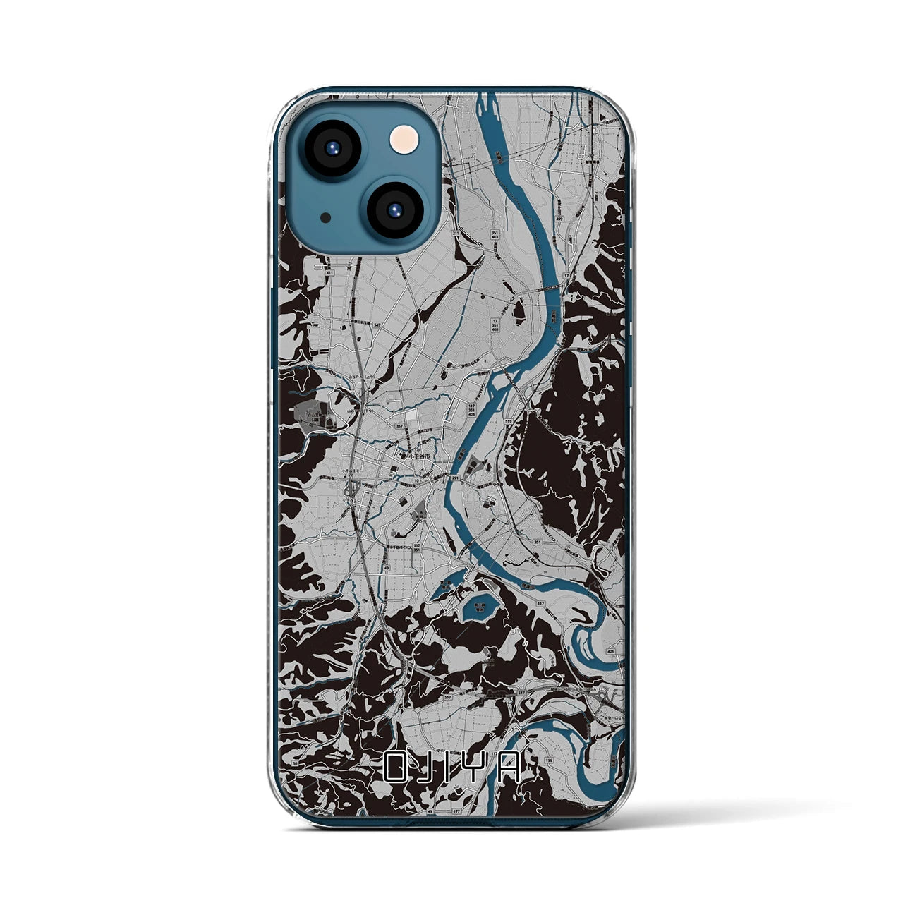 【小千谷（新潟県）】地図柄iPhoneケース（クリアタイプ）