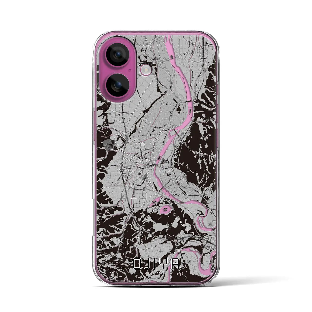 【小千谷（新潟県）】地図柄iPhoneケース（クリアタイプ）