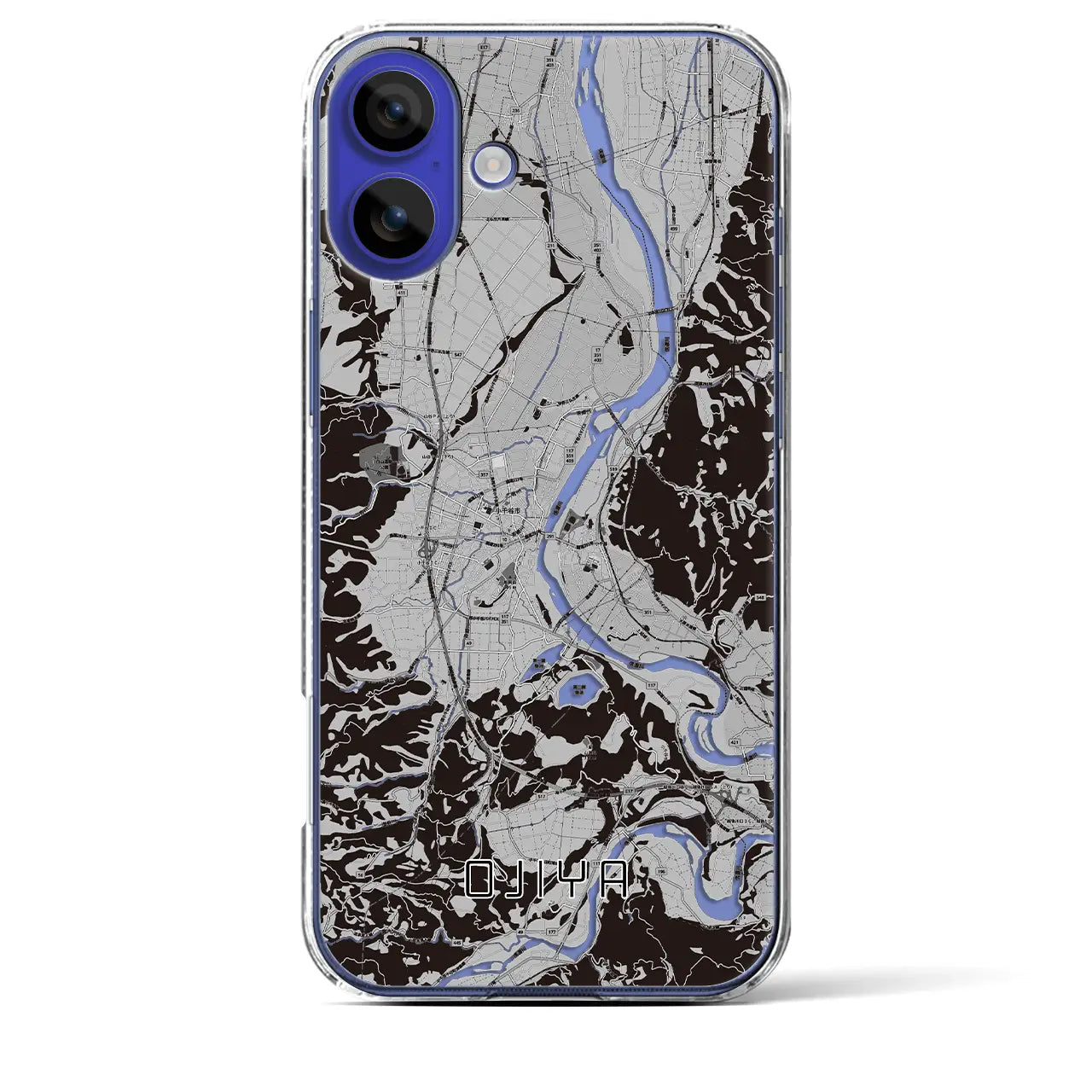 【小千谷（新潟県）】地図柄iPhoneケース（クリアタイプ）