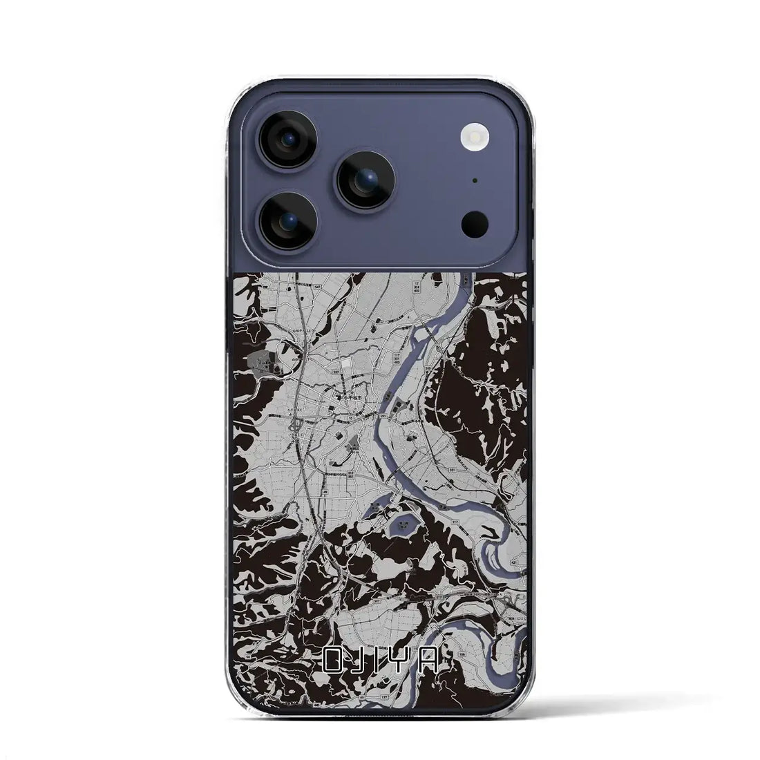 【小千谷（新潟県）】地図柄iPhoneケース（クリアタイプ）