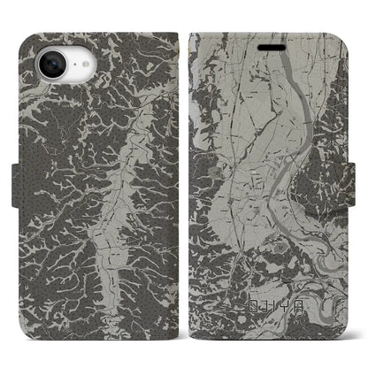 【小千谷（新潟県）】地図柄iPhoneケース（手帳タイプ）