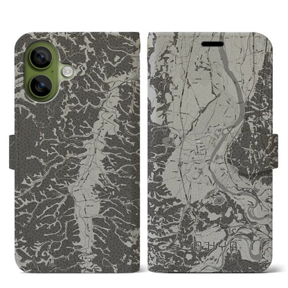 【小千谷（新潟県）】地図柄iPhoneケース（手帳タイプ）