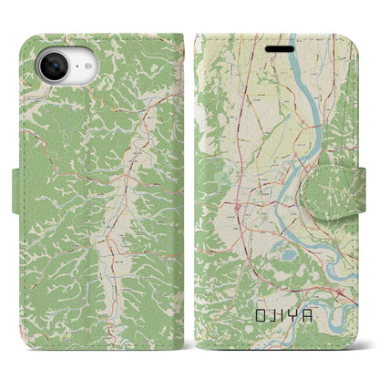 【小千谷（新潟県）】地図柄iPhoneケース（手帳タイプ）