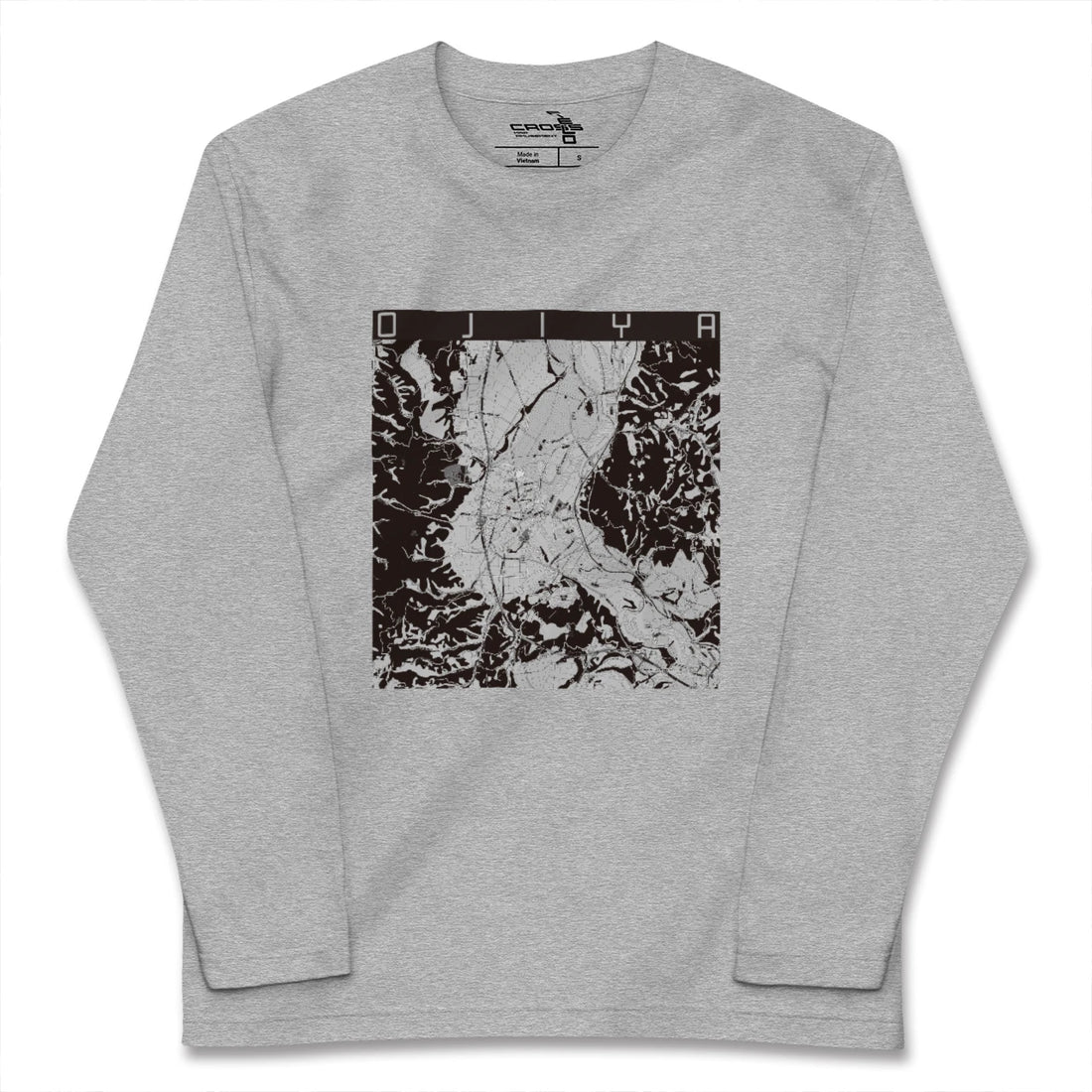 【小千谷（新潟県）】地図柄ロングスリーブTシャツ