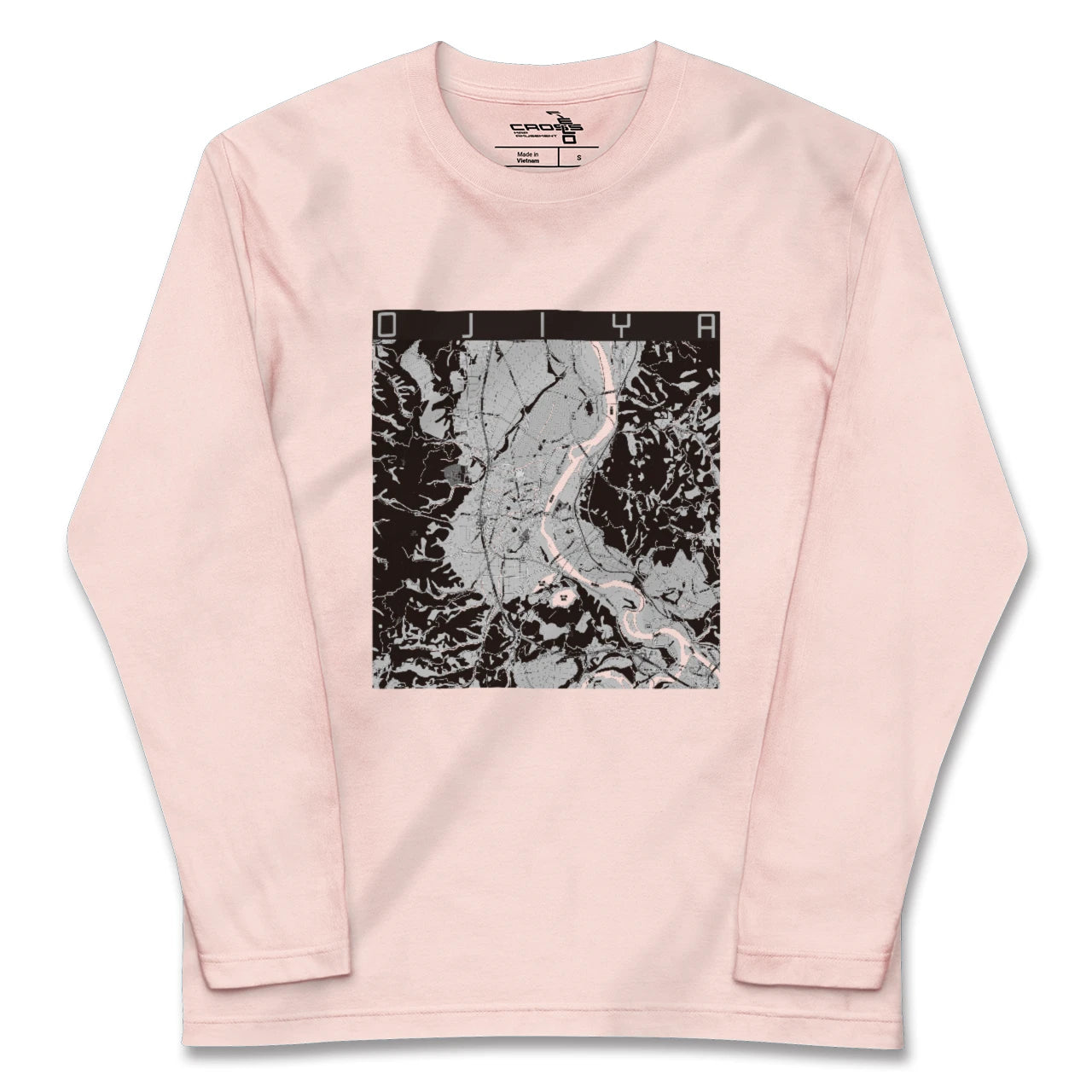 【小千谷（新潟県）】地図柄ロングスリーブTシャツ