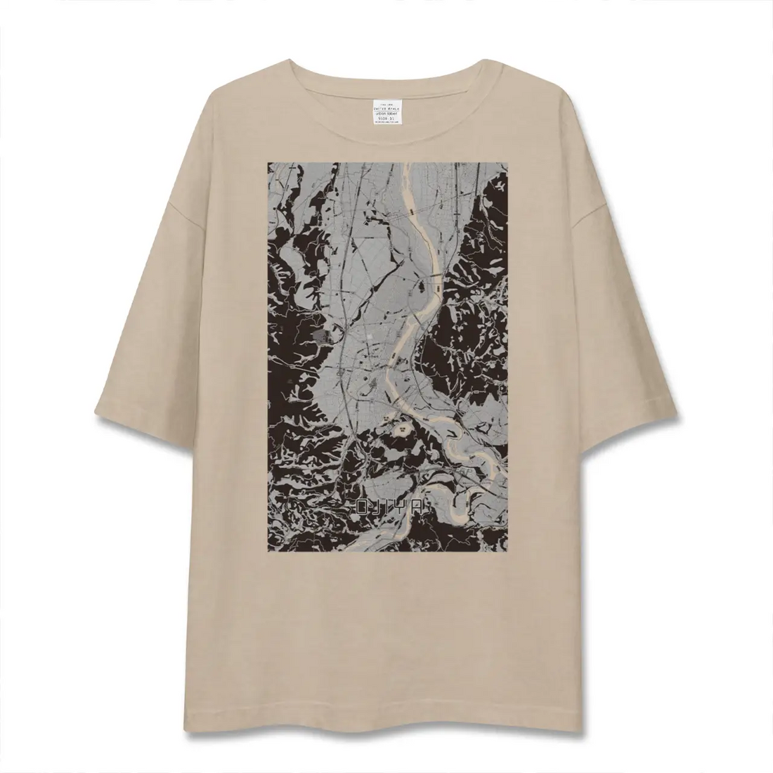【小千谷（新潟県）】地図柄ビッグシルエットTシャツ