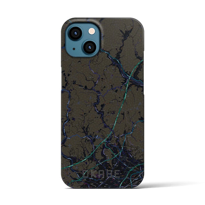 【岡部（静岡県）】地図柄iPhoneケース（バックカバータイプ）