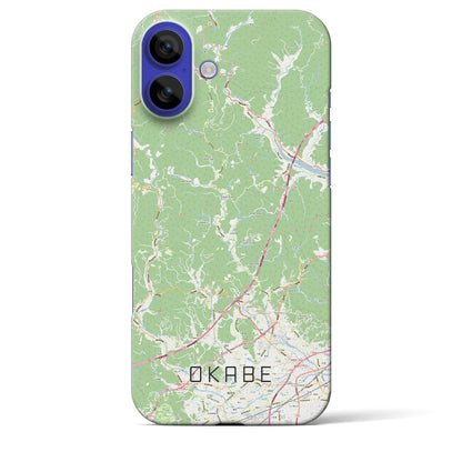 【岡部（静岡県）】地図柄iPhoneケース（バックカバータイプ）ナチュラル・iPhone 16 Pro Max 用