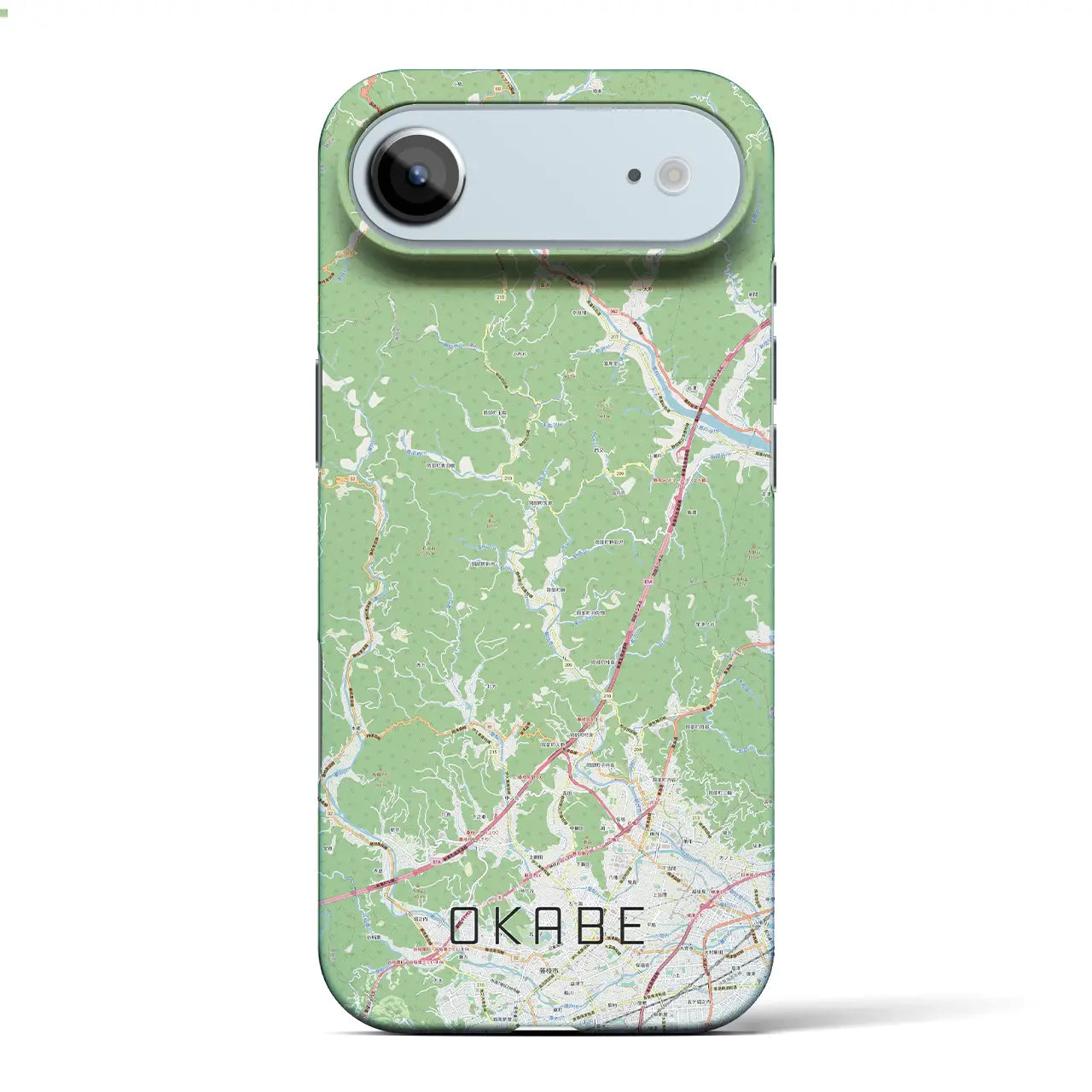 【岡部（静岡県）】地図柄iPhoneケース（バックカバータイプ）