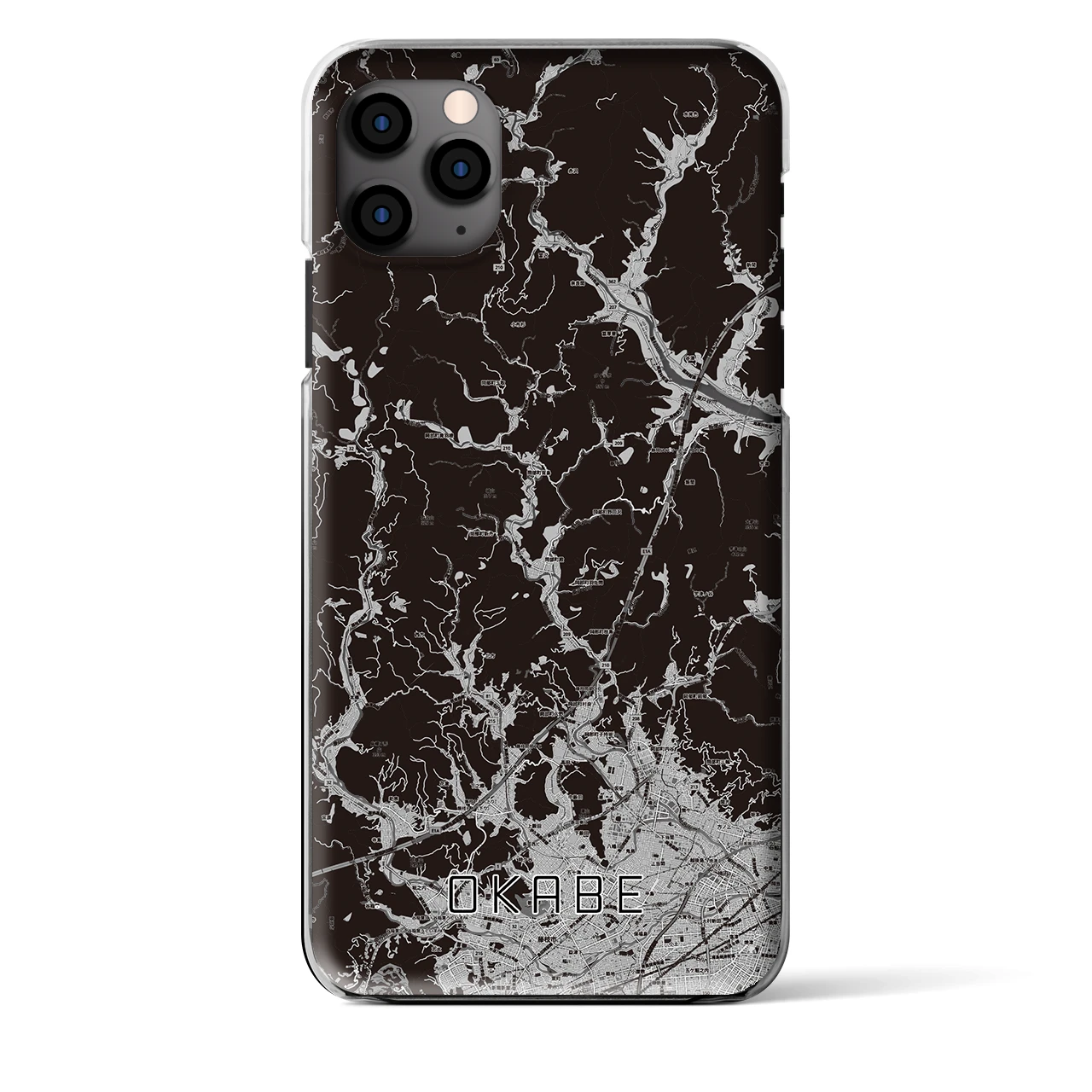 【岡部（静岡県）】地図柄iPhoneケース（クリアタイプ）