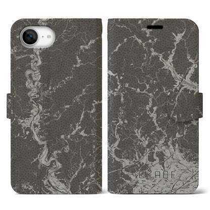 【岡部（静岡県）】地図柄iPhoneケース（手帳タイプ）