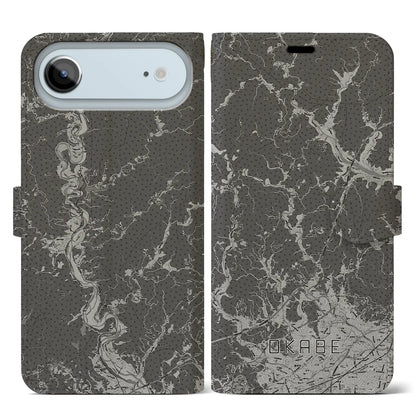 【岡部（静岡県）】地図柄iPhoneケース（手帳タイプ）